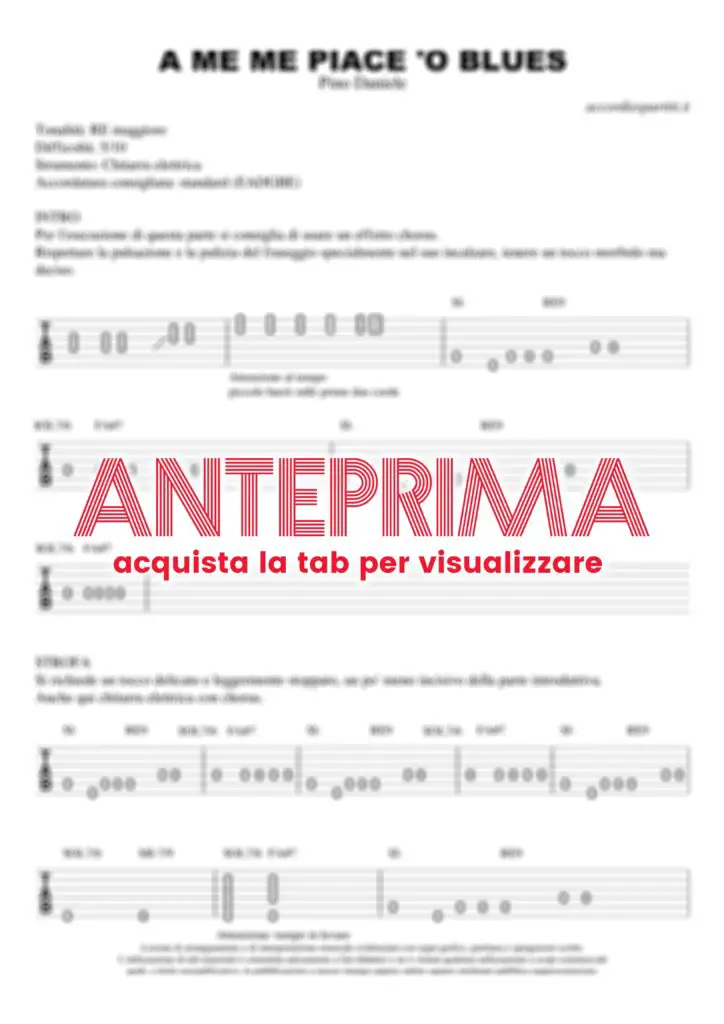 Testo A Me Me Piace O Blues